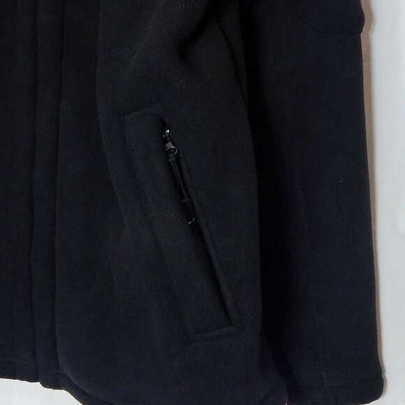 Fubu Collection Black Hoodie Mens Fleece Lined Full Zip Large Sleeve Pocket - Picture 5 of 12